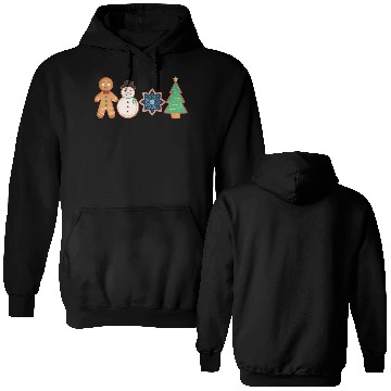 Discover Christmas Gingerbread Cookie Double Sided Hoodies