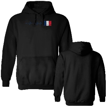Discover France Flag Heartbeat Double Sided Hoodies