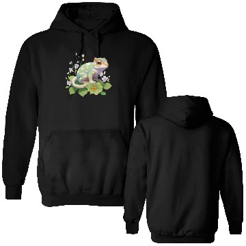 Discover Cute Chameleon for Lizard Pet Lover Double Sided Hoodies