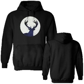 Discover Deer and Moon Deer Hunter Gift Double Sided Hoodies