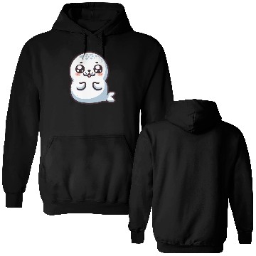 Discover Playful Seal Cartoon Double Sided Hoodies