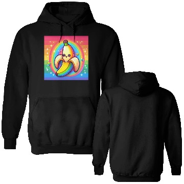 Discover Banana RainbowT-Double Sided Hoodies