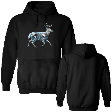 Discover Deer Skeleton Anatomy Double Sided Hoodies