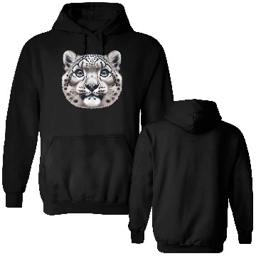Discover Snow Leopard Leopard White Leopard Double Sided Hoodies
