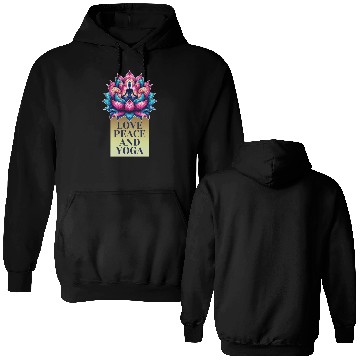 Discover Vibrant Lotus Illustration Double Sided Hoodies