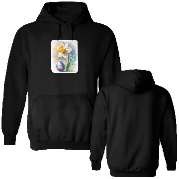 Discover A Beautiful Daffodil With an Easter Egg Double Sided Hoodies