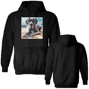 Discover Great Dane On The Beach Double Sided Hoodies