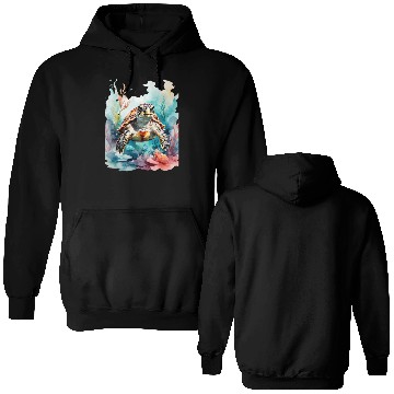 Discover Colorful turtle Double Sided Hoodies