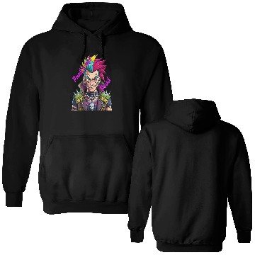 Discover Rebel's Gaze: A Tribute to Punk's Resilience Double Sided Hoodies