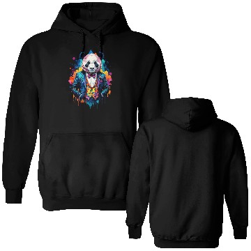 Discover Panda in suit Double Sided Hoodies