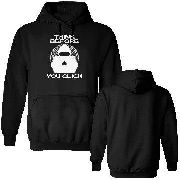 Discover Think Before You Click Cyber Awareness Security Double Sided Hoodies