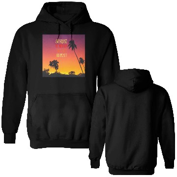 Discover Sunrise Sunburn Sunset Repeat Beach Scene Double Sided Hoodies