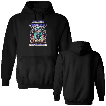 Discover Alien Wolf, join the resistance Double Sided Hoodies