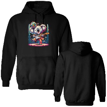 Discover Disco Ball Guitar Koala Double Sided Hoodies