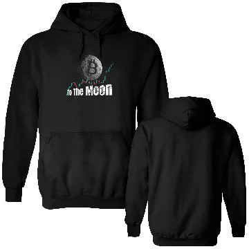 Discover Bitcoin Chart To The Moon Double Sided Hoodies