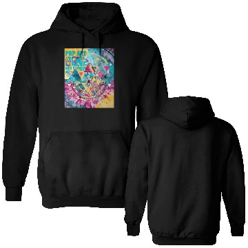 Discover pop color geometric tie dye Double Sided Hoodies