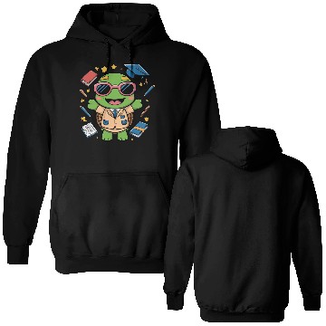Discover School Boy Turtle Double Sided Hoodies