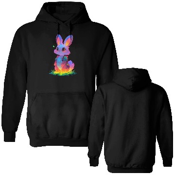 Discover Neon Night Bunny Double Sided Hoodies
