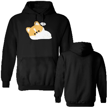 Discover Tired Corgi Double Sided Hoodies