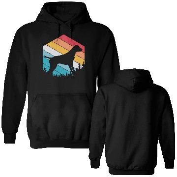 Discover Retro Dog Silhouette German Shorthaired Pointer Double Sided Hoodies