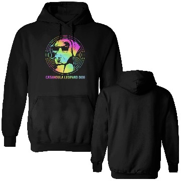 Discover Funny Catahoula Leopard Dog With Sunglasses Double Sided Hoodies