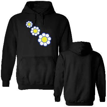 Discover 3 White Daisies Flowers Spring Summer Pretty Double Sided Hoodies
