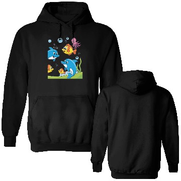 Discover Dolphins and Friends Double Sided Hoodies