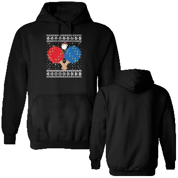 Discover Table Tennis Player Ugly Christmas Double Sided Hoodies