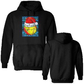 Discover Softball Christmas Lights Double Sided Hoodies