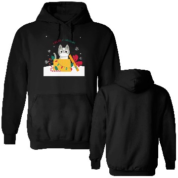 Discover Meowy Christmas Surprise! Double Sided Hoodies