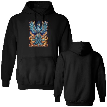 Discover Flying Blue Phoenix Double Sided Hoodies