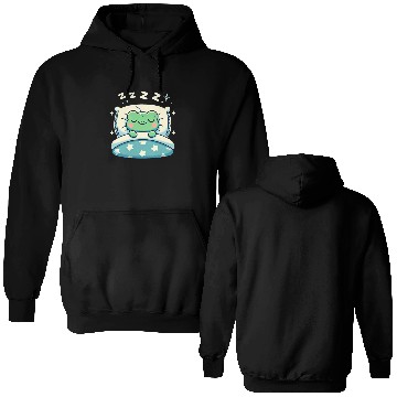 Discover Frog Sleeping In Bed At Night Time Double Sided Hoodies