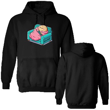 Discover no thoughts just snacks Double Sided Hoodies