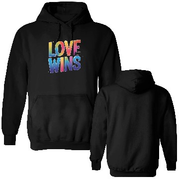 Discover Love Wins Rainbow Script Double Sided Hoodies – Pride Month Double Sided Hoodies