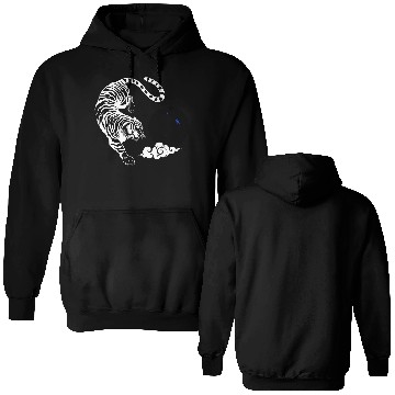 Discover Celestial Pounce: Cosmic Tiger in the Night Double Sided Hoodies