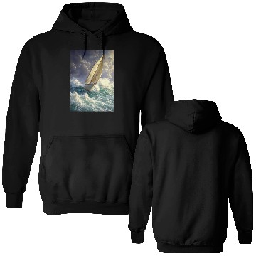 Discover Wild Sailing Through the Storm Double Sided Hoodies