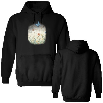 Discover Flowers and butterflies Double Sided Hoodies