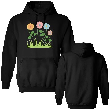 Discover Whimsical Pastel Flower Pattern Double Sided Hoodies