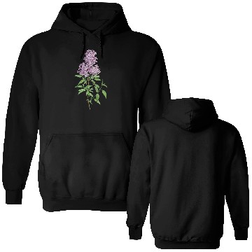 Discover Lavender Bloom Botanical Illustration Double Sided Hoodies