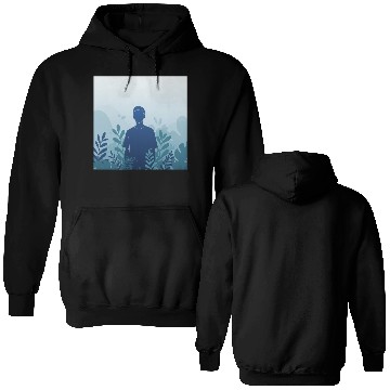Discover Serene Forest Silhouette Double Sided Hoodies
