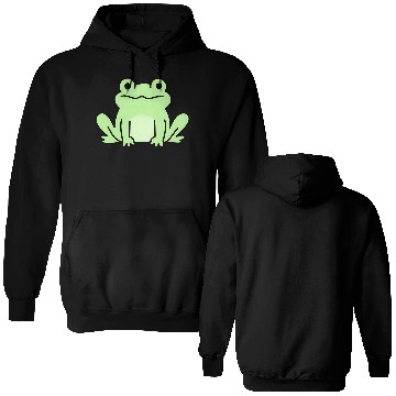 Discover Lime Green Cartoon Frog Design Double Sided Hoodies