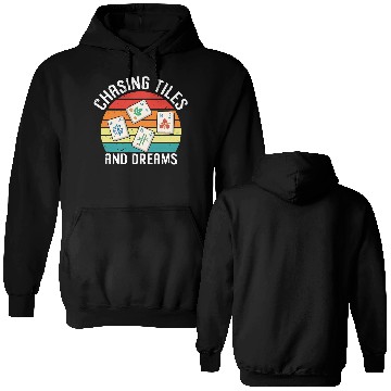 Discover Retro Mahjong Gamer Double Sided Hoodies
