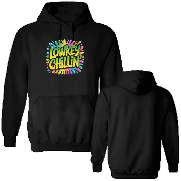 Discover Retro Psychedelic Colorful Typography Double Sided Hoodies