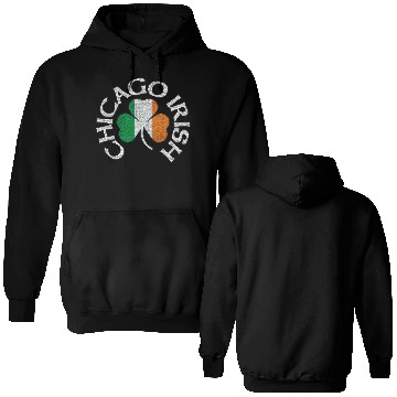 Discover Chicago Irish Shamrock Apparel Double Sided Hoodies