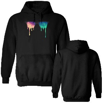 Discover Abstract Psychedelic Nerd Glasses with Color Drops Double Sided Hoodies
