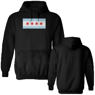 Discover Flag of Chicago Double Sided Hoodies