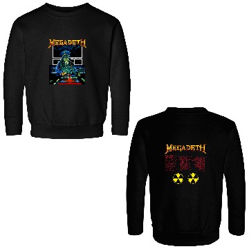 Discover 1990 Megadeth Rust in Peace Tour Black Double Sided Sweatshirts Double Side Double Sided Sweatshirts