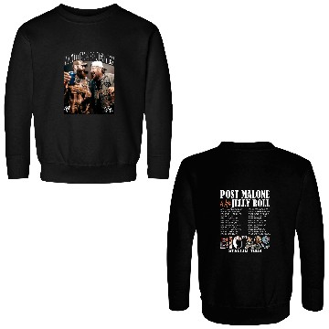 Discover Post Malone Jelly Roll 2025 Tour Double-Sided Double Sided Sweatshirts