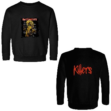 Discover Iron Maiden Killers Front and Back Black Double Sided Sweatshirts