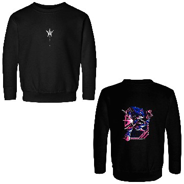Discover Acid Wash Metal Sonic & Shadow Oversized Double Sided Sweatshirts